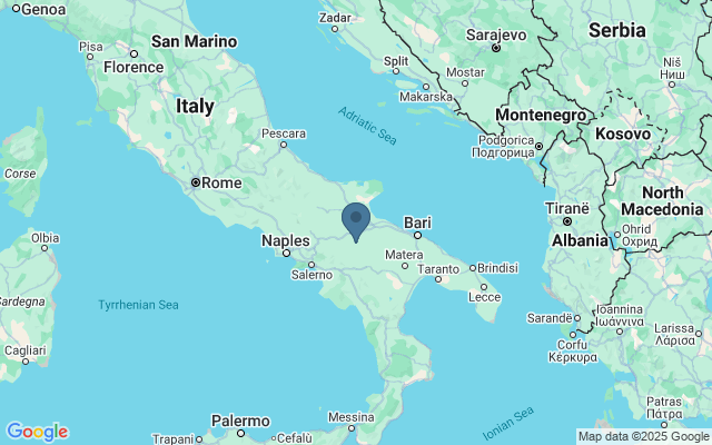 Kaart met locatie Castello di Melfi